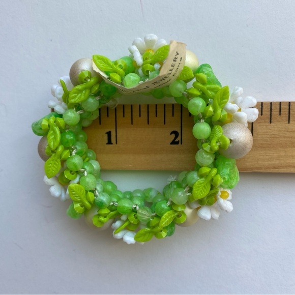 3 Vintage NOS Flower Tutti Frutti Bracelet Leaves Beads Original Tags dead-stock - Picture 9 of 13